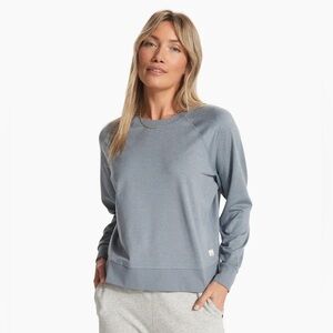 Vuori Long Sleeve Halo Crew Sweatshirt Medium Flint Heather